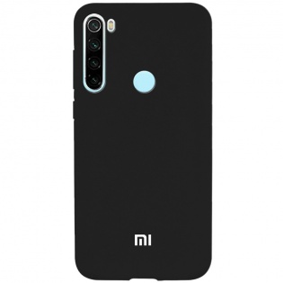Чехол Silicone Cover Full Protective (A) для Xiaomi Redmi Note 8T Черный / Black (124629)