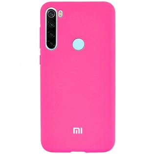 Чехол Silicone Cover Full Protective (A) для Xiaomi Redmi Note 8T Розовый  / Barbie pink (124620)