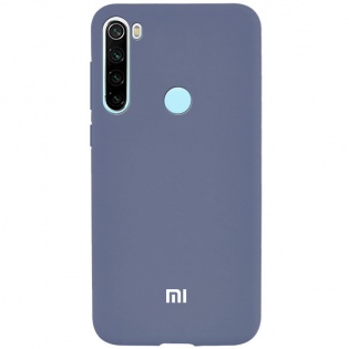 Чехол Silicone Cover Full Protective (A) для Xiaomi Redmi Note 8T Серый / Lavender (124623)