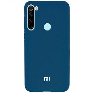 Чехол Silicone Cover Full Protective (A) для Xiaomi Redmi Note 8T Синий /  Cobalt (124624)