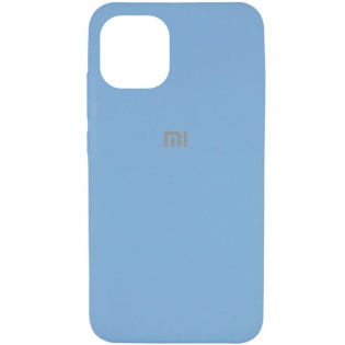 Чехол Silicone Cover Full Protective (AA) для Xiaomi Mi 11 Lite Голубой / Lilac Blue (181176)