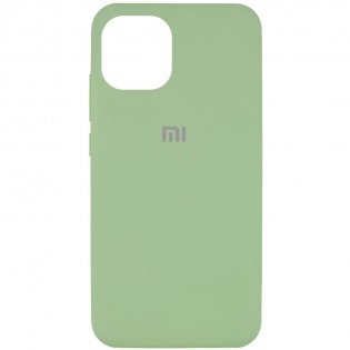 Чехол Silicone Cover Full Protective (AA) для Xiaomi Mi 11 Lite Мятный / Mint (181187)