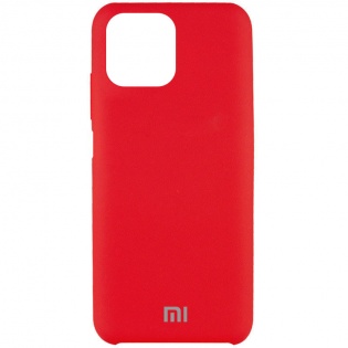 Чехол Silicone Cover Full Protective (AAA) для Xiaomi Mi 11 Lite Красный / Red (191093)