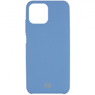 Чехол Silicone Cover Full Protective (AAA) для Xiaomi Mi 11 Lite Синий / Denim Blue (191100)
