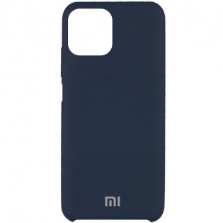 Чехол Silicone Cover Full Protective (AAA) для Xiaomi Mi 11 Lite Синий / Midnight blue (191101)