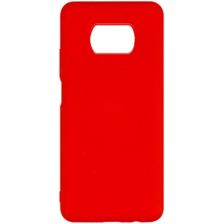Чехол Silicone Cover Full without Logo (A) для Xiaomi Poco X3 NFC / Poco X3 Pro Красный / Red (165580)