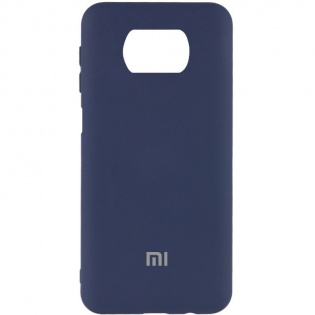 Чехол Silicone Cover My Color Full Protective (A) для Xiaomi Poco X3 NFC / Poco X3 Pro Синий / Midnight blue (165933)