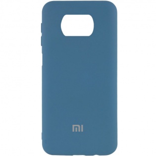 Чехол Silicone Cover My Color Full Protective (A) для Xiaomi Poco X3 NFC / Poco X3 Pro Синий / Navy blue (165934)