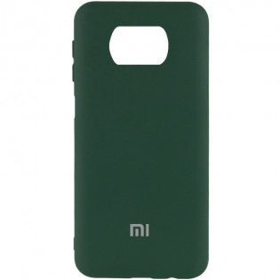 Чехол Silicone Cover My Color Full Protective (A) для Xiaomi Poco X3 NFC / Poco X3 Pro Зеленый / Dark green (165918)