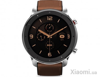 Умные часы Xiaomi Amazfit GTR 47mm Steel Leather Brown