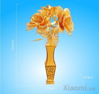Коллекционная модель PIECECOOL GOLDEN ROSE, GOLD VERSION P050-G