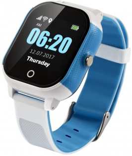 Детские смарт-часы Lemfo DF50 Ellipse Aqua с GPS трекером (Бело-голубой)