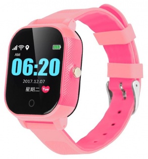 Детские смарт-часы Lemfo DF50 Ellipse Aqua с GPS трекером (Розовый)