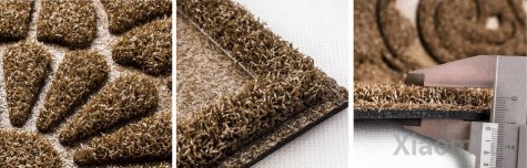 Придверный пылезащитный коврик Xiaomi 77++ Pineapple texture Coffee Полукруг 60x90