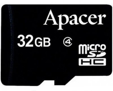 Карта памяти Xiaomi Apacer MicroSDHC 32Гб Class 4 AP32GMCSH4-RA