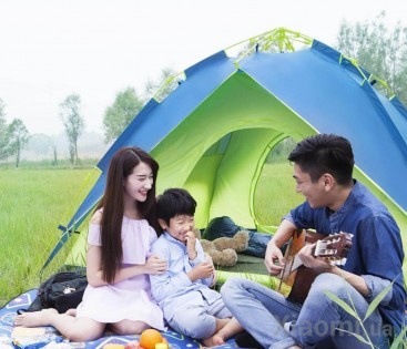 Многофункциональная Автоматическая палатка Xiaomi Early Wind 3 people Blue/Green 235*225*135cm HW010401