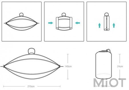 Гамак Xiaomi Early Wind Outdoor Parachute Cloth Hammock Green