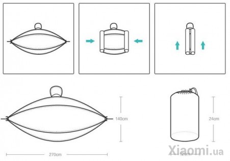 Гамак Xiaomi Early Wind Outdoor Parachute Cloth Hammock Green