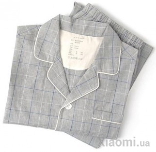 Пижама мужская Xiaomi ZaxArt Plaid Cotton Grey size XL