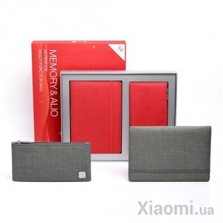 Набор Xiaomi KACO Classic Business Gift Set Memory Alio Notebook + Multi-Function Bag Red