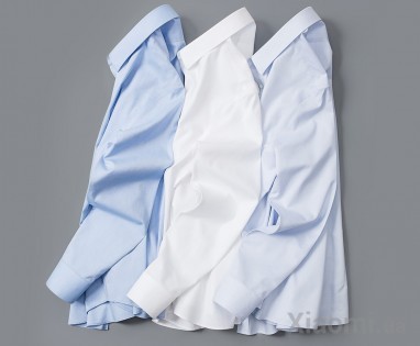 Рубашка Xiaomi Runmi 90 немнущаяся 100% хлопок shirt blue M