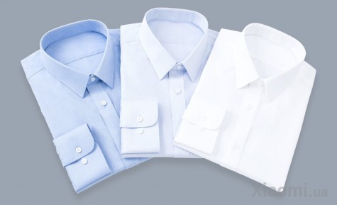 Рубашка Xiaomi Runmi 90 немнущаяся 100% хлопок shirt blue M