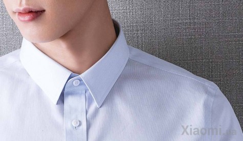 Рубашка Xiaomi Runmi 90 немнущаяся 100% хлопок shirt Light blue stripe M