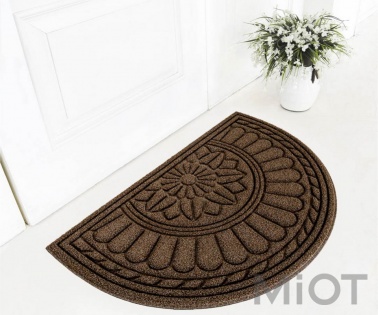 Придверний килимок Xiaomi 77++ Lawn texture Coffee напівкруг 60x90