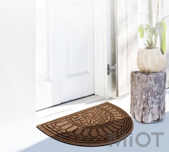 Придверний килимок Xiaomi 77++ Lawn texture Coffee напівкруг 60x90