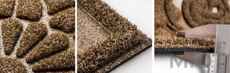 Придверний килимок Xiaomi 77++ Lawn texture Coffee напівкруг 60x90