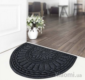 Придверный пылезащитный коврик Xiaomi 77++ Lawn texture Gray Полукруг 60x90