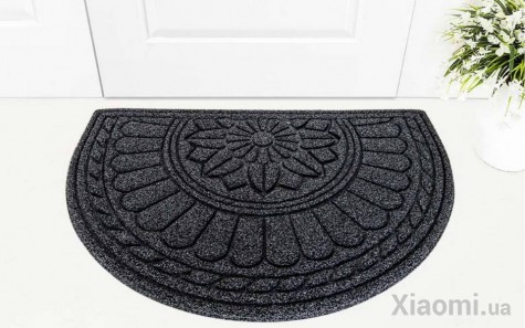 Придверный пылезащитный коврик Xiaomi 77++ Lawn texture Gray Полукруг 60x90