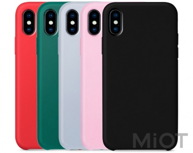 Чохол накладка Xiaomi Guildford Liquid Silicone Magnetic Plug iPhone X Black