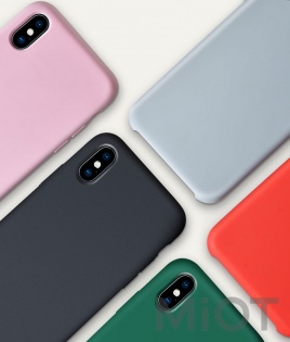Чохол накладка Xiaomi Guildford Liquid Silicone Magnetic Plug iPhone X Black