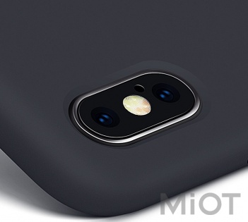 Чехол накладка Xiaomi Guildford Liquid Silicone Magnetic Plug iPhone X Pink