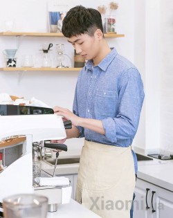 Рубашка Xiaomi Runmi 90 немнущаяся 100% хлопок youth cloth shirt Blue L