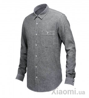 Рубашка Xiaomi Runmi 90 немнущаяся 100% хлопок youth cloth shirt Grey L