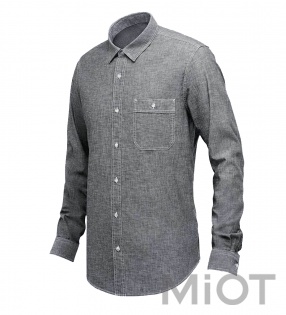 Сорочка Xiaomi Runmi 90, не мнеться, 100% бавовна youth cloth shirt Grey XL