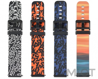 Браслет Xiaomi AMAZFIT Bip silicon strap (A17263) Original (Black-Red)