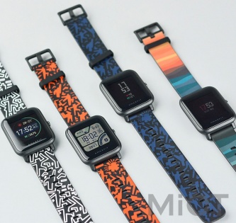Браслет Xiaomi AMAZFIT Bip silicon strap (A17263) Original (Black-Orange)