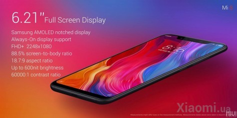 Смартфон Xiaomi Mi 8 6/128Gb Black EU/CE
