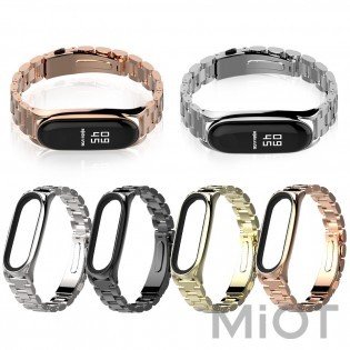 Металевий ремінець для Xiaomi Mi Band 3/4 Gold