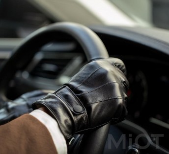 Рукавички шкіряні чоловічі Xiaomi QIMIAN Black size S STW701C