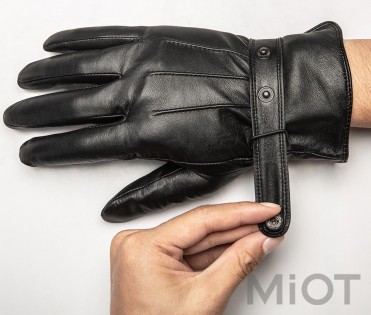 Рукавички шкіряні чоловічі Xiaomi QIMIAN Black size S STW701C