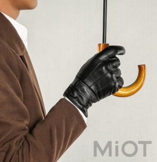Рукавички шкіряні чоловічі Xiaomi QIMIAN Black size S STW701C