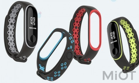 Ремінець для Xiaomi Mi Band 3/4 Sport strap Black/White