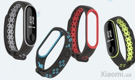 Ремешок для Xiaomi Mi Band 3/4 Sport strap Grey/White