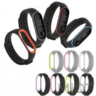 Ремінець для Xiaomi Mi Band 3/4 Black/Orange