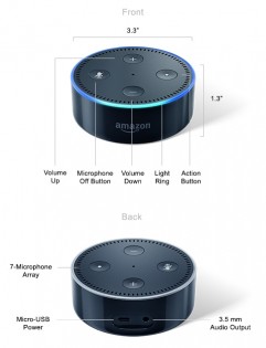 Розумна колонка Xiaomi Amazon Echo Dot Black with Alexa