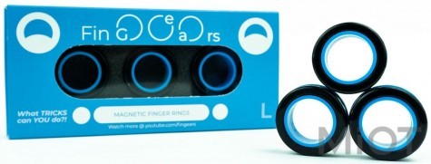 Магнітні кільця FinGears Magnetic Rings Sets Size L Black-Blue (FG380LBLKBLU)